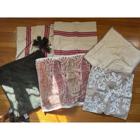 6pc Lot Pottery Barn Pillow Shams - Stunning!!!
